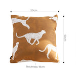 SOGA 50cm Throw Pillow Brown and White Cheetah Animal Print for Home Dcor FRENCHCUSHION338