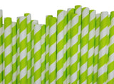1000 Bulk Wholesale Pack Green White Drinking Straws Biodegradable Eco Paper Birthday Party Event V382-GREENSTRAW1000