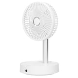 Mini Shake Head Fan Portable Folding Telescopic Electric Fan for Home Office OutdoorWhite V1294-YM0901-3113210043811