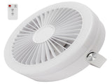 Remote Control Smart Electric Fan with 3 Gears Speed Mini Fan for Home OutdoorWhite V1294-YM0721-3113210031111