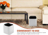 Plastic Wastebasket Grey Double Layer Trash Bin for Bedroom and Kitchen V1369-AZ3-W-13260