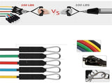 11pcs Resistance Band Set for Yoga Pilates and Fitness Exercises - 150lbs V1308-DSZKI-704