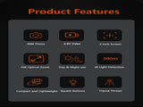 Black Digital Night Vision Binoculars - 3.0'' IPS Screen, 10X Optical Zoom, 2.5K Video Recording, V888-ELOSUNG11666