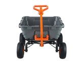Dump Cart, Poly Garden Dump Cart with Easy to Assemble Steel Frame, Dump Wagon with 2-in-1 V952-SLZXTC1500B0FP7ZKV0