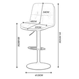 SERENIT Bar Stools Kitchen Bar Stool Leather Barstools Swivel Gas Lift Counter Chairs BS8406 Green V255-8406_GREEN