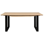 Aconite Dining Table 210cm Solid Messmate Timber Wood Black Metal Leg - Natural V315-VOD-OHIO-07