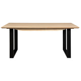 Aconite Dining Table 180cm Solid Messmate Timber Wood Black Metal Leg - Natural V315-VOD-OHIO-06