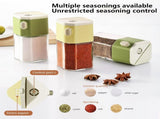 Salt and Pepper Shaker Set with Dose Button - 0.5g per Press - Precise Seasoning Dispensers - Glass V1258-DP02-BOL-208