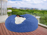 Chair Cover for Kids Adults, Living Room Furniture Big Round Soft Fluffy Faux Fur V1369-AZ3-W-15439