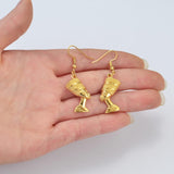 Egyptian Queen Ear Hoop Earrings - Ethnic Women Nefertiti Larger Earrings Vintage Pattern Unique V1188-WTJ-LZZ-01862