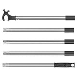 Stainless Steel Window Opener Pole User-Friendly Design, Flexible Reach, Non-Slip Bottom, Ideal V1366-AZ2-W-15043