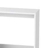 Levede Side Table with Magazine Rack Small End Table NI1062-WH-AU
