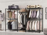 CARLA HOME Heavy Duty Clothing Garment Rack Organizer with Hanging Rods & Storage Shelves for LSB-36179