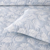 Bianca Laurieton Blue Jacquard Botanical Bedspread Set Single V442-BCA-BEDSPREAD-LAURIETON-BLUE-SB