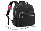 Stylish Laptop Backpack for Women Large Capacity 27L Computer Bag with 15.6 Inch Compartment, USB V1107-CS-XSBJBBBH