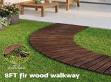 Gardeon 8FT Wooden Garden Pathway Roll-Out Curved Walkway Outdoor Backyard Charcoal Brown GD-PW-C-8FT-CC