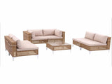 Gardeon 6 Seater Outdoor Sofa Set 7PCS Table Chair Set Garden Rattan Patio Furniture ODF-SOFA-7PCS-RATTAN-BE-ABC
