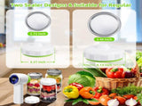 Green Electric Vacuum Sealer Kit Portable Mason Jar & Bag Sealing Machine with Digital Display, V1107-CS-ZKMFJ