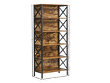 6 Tier Tall Bookshelf, Rustic Brown V1127-AU-CS03-BRN
