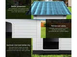 i.Pet Dog Kennel House Extra Large Outdoor Plastic Puppy Pet Cabin Shelter XL Blue PET-DH-P424-BL