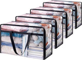 4 Piece Transparent Clothing Storage Bag Set with Zipper, 60 L, 60 x 42 x 24 cm V1237-MS-912-019