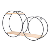 Round Shelf Firmly Welded Dual Use Strong Load Bearing Capacity Circle Metal Wood Wall Shelves for V1294-YM0714-3115210287811