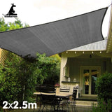Wallaroo Outdoor Sun Shade Sail Canopy Grey Rectangle 2 x 2.5M GYSS-2X25