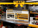 ELEAD 58Pc Magnetic Impact Nut Driver Set SAE Metric CR-V Socket Adapter w/case V465-70183