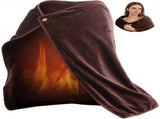 USB Rechargeable Heated Blanket Soft Flannel Brown, 100 x 70 cm V1188-MS-708-004