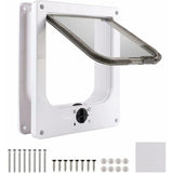 Cat Flap For Indoor Cats, White Magnetic Cat Door, 27 X 23.5 X 5.5 Cm, 4 Way Cat Flap, White V1188-MS-227-1086