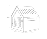 Modern Pet House Dog Crate V600-PB-WW002-D-W