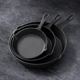 5-star chef Non Stick Frying Pan Cast Iron 3PCS FP-3SET-BK