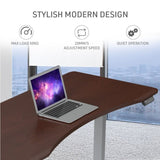 FORTIA Sit To Stand Up Standing Desk, 150x68cm, 72-118cm Electric Height Adjustable, Ergonomically V219-ADKASTFO5WLSA