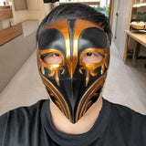 Resin Night Jasmine Full Face Mask, Black & Gold Relief Dark Style, Halloween Christmas Masquerade V1232-YLXMJ-001