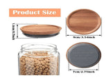 12Pcs 3.5 Inch Wide Mouth Jar Lids Reusable Canning Wooden with Airtight Silicone Seal V1369-AZ3-W-11674
