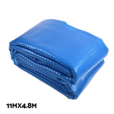 Aquabuddy Pool Cover 500 Micron 11x4.8m Swimming Pool Solar Blanket 5.5m Roller PC-110X48-L-DX-BL-ROLLER