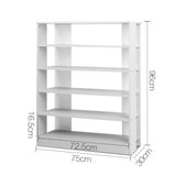 Artiss Shoe Rack Cabinet 30 Pairs 6-Tier Shelf White FURNI-C-SHOE-R5-WH