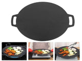 40cm Seasoned Cast Iron Induction Crepes Pan Baking Pancake Tool Pizza Bakeware V324-CS2-FLATPAN-40CM