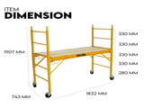 450kg Mobile Scaffold Ladder Scaffolding Platform Portable Ladder Work Safety V379-MOBSCAFF045009