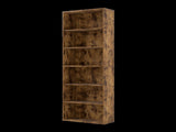 Levede 6 Tier Book Shelf Adjustable Shelves Walnut CH1154-6-WA