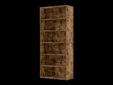 Levede 6 Tier Book Shelf Adjustable Shelves Walnut CH1154-6-WA_NZ