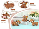 3Pcsland Cow Figurines Substantial Weight Hand Painted and Even Coloring for Calf Lover with V1366-AZ2-W-15032