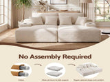 Artiss Double Chaise Lounge Sofa 2-Seater Modular Sofa Lounge Chair Couch Beige SB-COMP-CHA-DOU-BG-AB