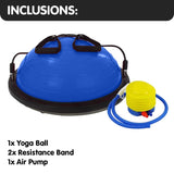 Powertrain Fitness Yoga Ball Home Gym Workout Balance Trainer - Blue BOS-BAL-BU