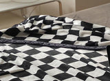 Simple Vintage Checkerboard Autumn Winter Warm Nap Throw Flannel Fleece Sofa Leisure V1294-YM0717-3117220191611