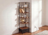 Levede 6-Tier Corner Shelf Stand Bookshelf Display Storage Rack with Drawer CH1182-AU
