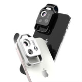 Black Portable 200X Clip-On Microscope Lens for Smartphone - HD Pocket Magnifier with CPL Filter and V888-ELOSUNG32960