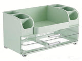 Makeup Organizer for Vanity with 2 Drawers Cosmetic Display Case with Brush Holders for Bathroom V1294-YM0901-3117250215811