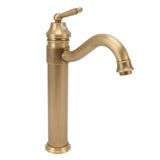 High Sink Faucet Copper Retro Industrial Single Handle Cold Hot Water Mixer Tap for Above Counter V1294-YM0626-3112220095011