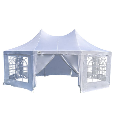 Wallaroo 6x4.5m Wedding Gazebo Marquee with Sidewalls GAZ-WED-6X45-WH